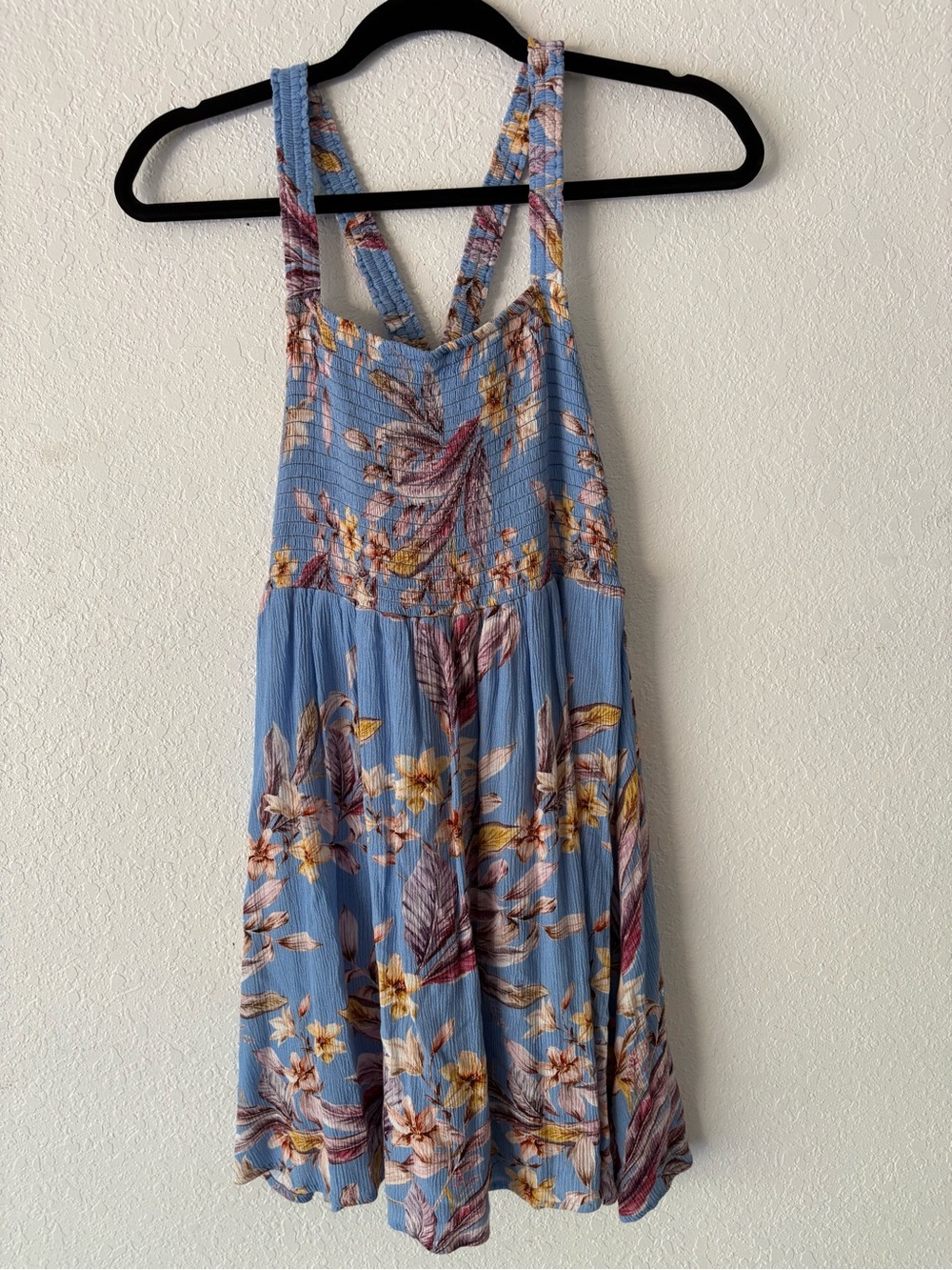 Hurley Light Blue Floral Mini Dress